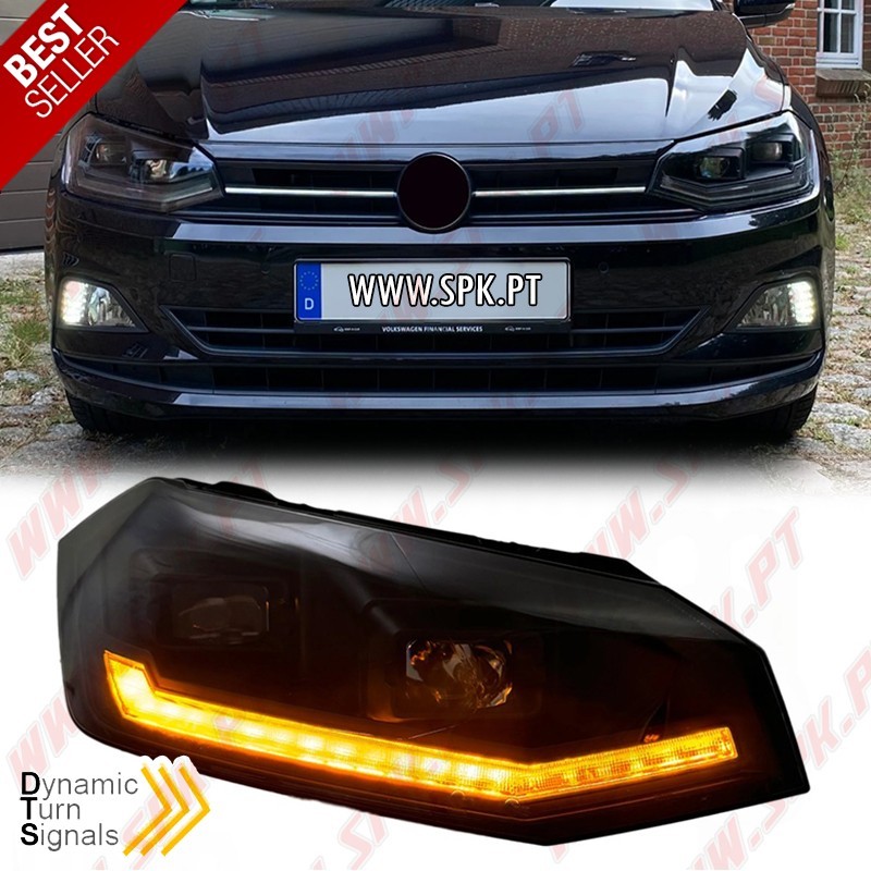 Faróis LED Dynamic / Black - VW Polo AW (2017-2021) Faróis LED Dynamic / Black - VW Polo AW (2017-2021)