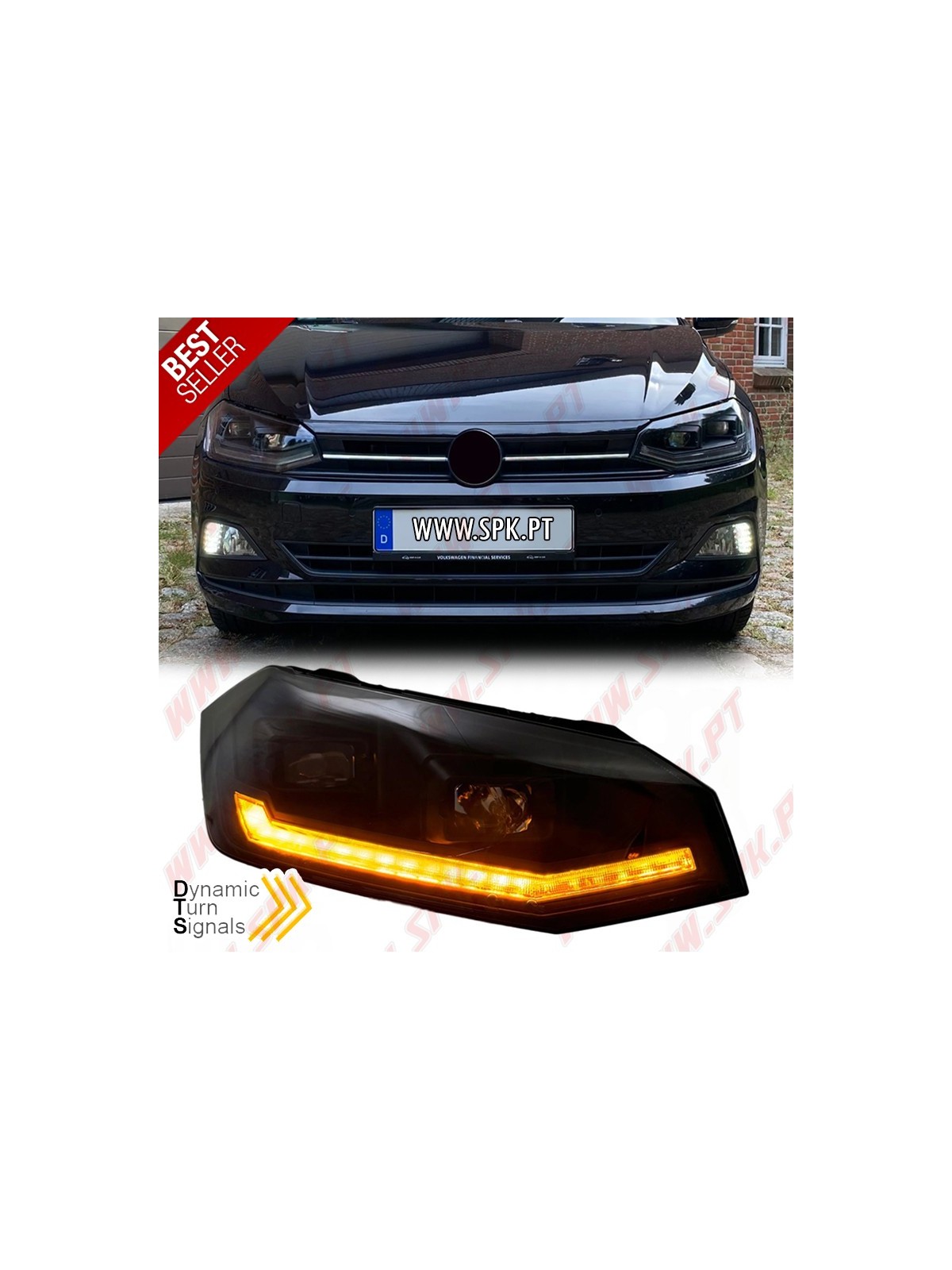 Faróis LED Dynamic / Black - VW Polo AW (2017-2021) Faróis LED Dynamic / Black - VW Polo AW (2017-2021)