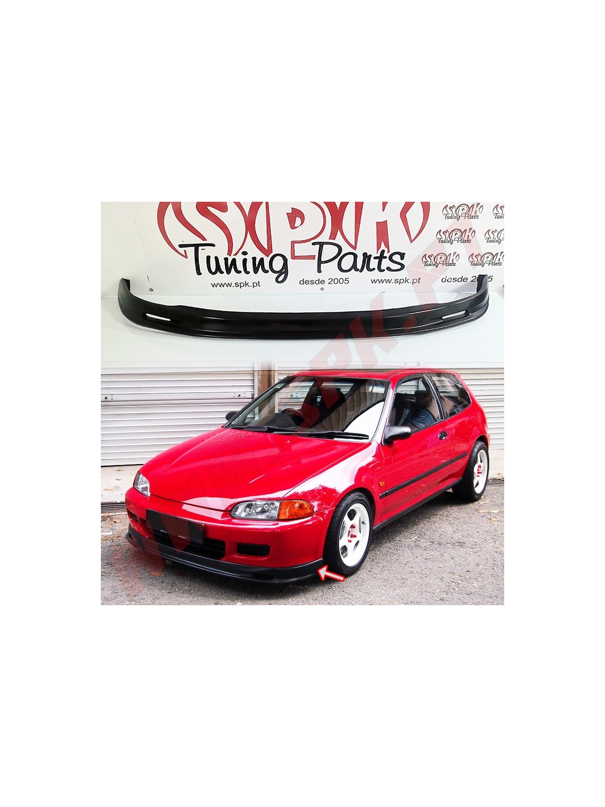 Lip Spoiler Frontal Look Mugen - Honda Civic EG / EJ (1991-1995)