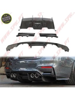 Difusor Traseiro Carbono Look PSM - BMW F80 / F82 / F83 (2014-2022)