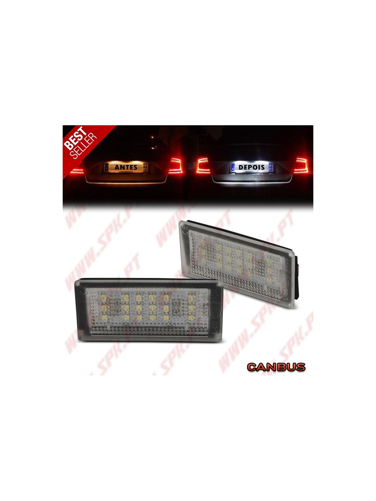 Iluminação de Matricula LED - BMW E46 Coupe / Cabrio / E46 M3 (2003-2006) Iluminação de Matricula LED - BMW E46 Coupe / Cabrio / E46 M3 (2003-2006)