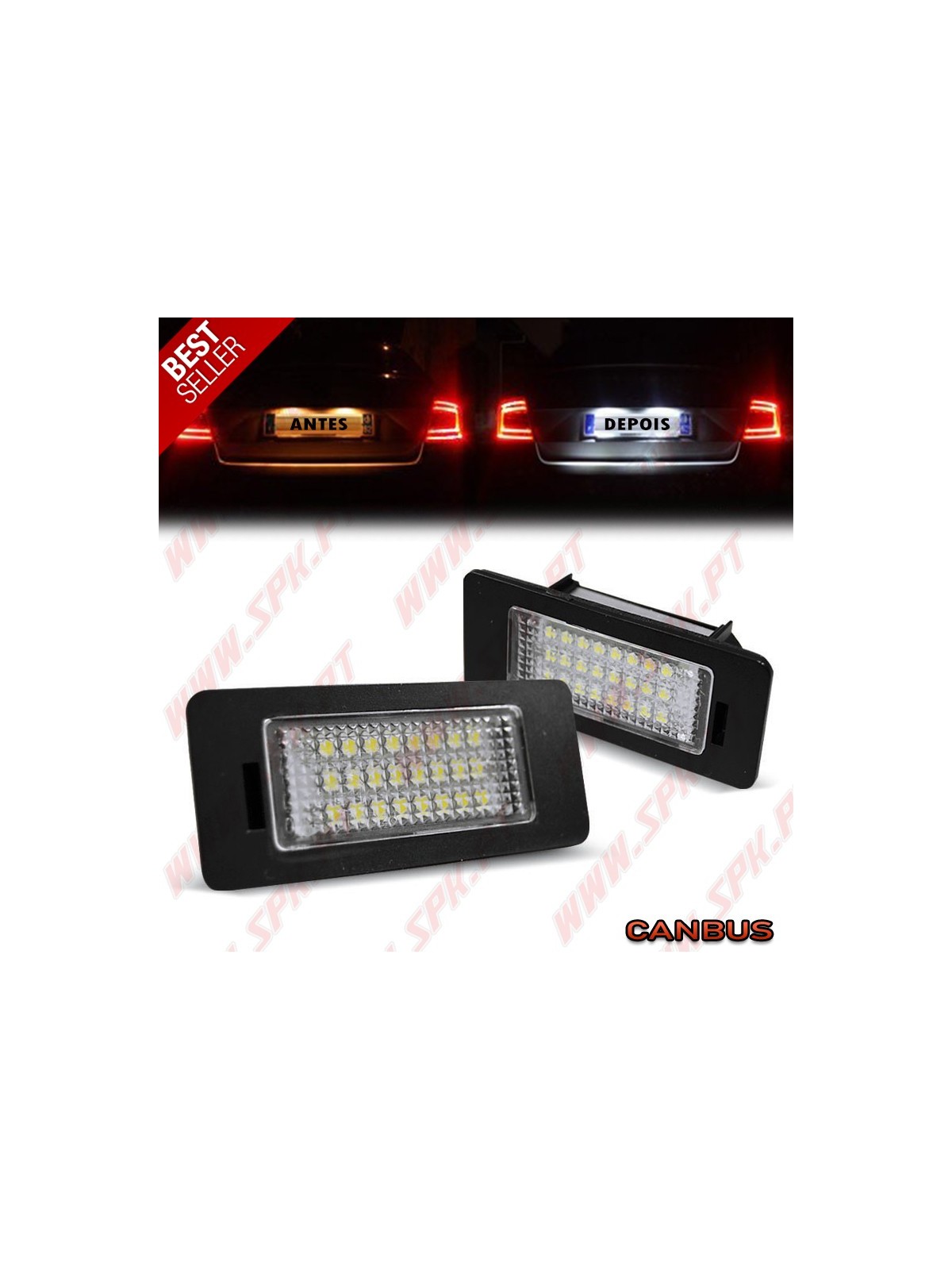 Iluminação de Matricula LED - Audi / VW / Skoda (2007-)