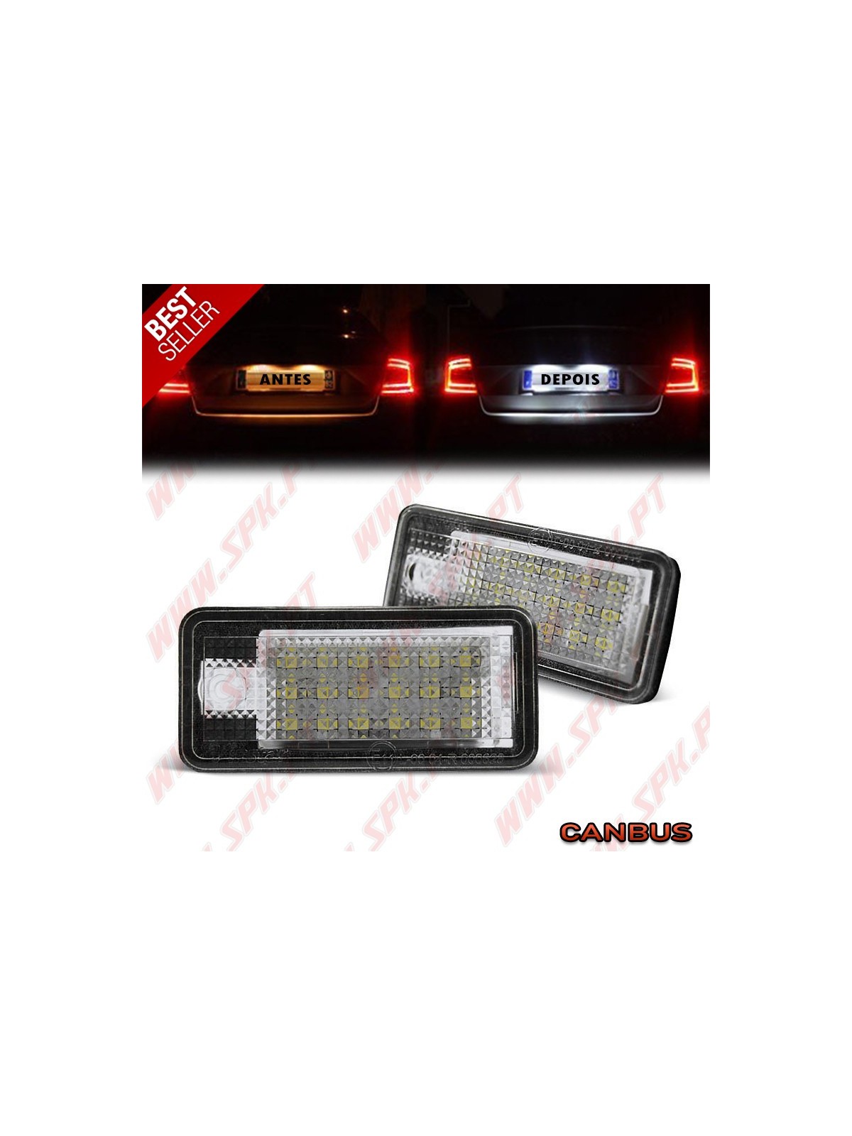 Iluminação de Matricula LED - Audi A3 / A4 / A6 / Q7 (2003-2011) Iluminação de Matricula LED - Audi A3 / A4 / A6 / Q7 (2003-2011)