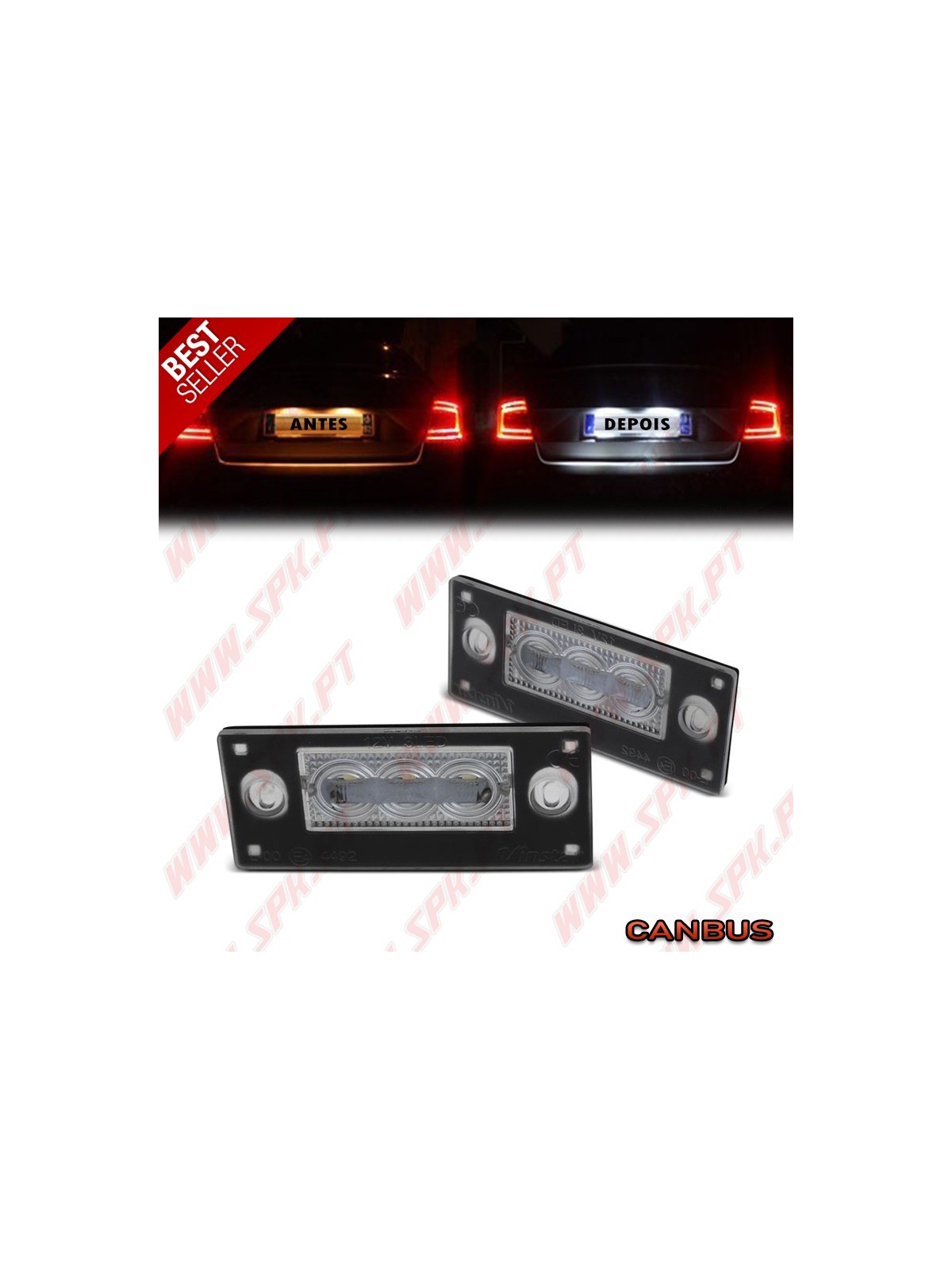 Iluminação de Matricula LED - Audi A3 8L / A4 B5 (1999-2003) Iluminação de Matricula LED - Audi A3 8L / A4 B5 (1999-2003)