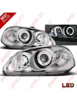 Faróis Angel Eyes Chrome - Honda Civic 6 (1996-1998)