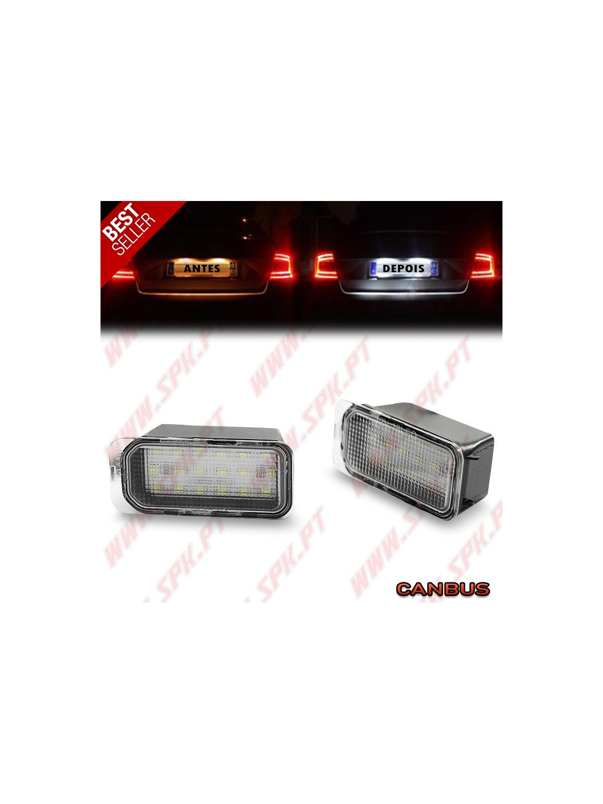 Iluminação de Matricula LED - Ford Fiesta / Focus / Mondeo / C-MAX / S-MAX / Galaxy (2006-2014)