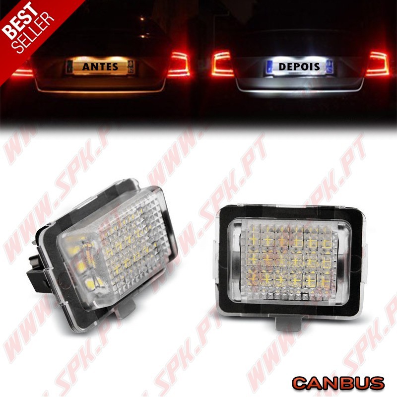 Iluminação de Matricula LED - Mercedes W204 / W212 / C207 / C216 / W221 (2005-2013)