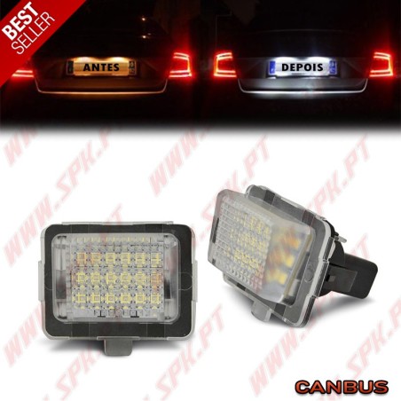Iluminação de Matricula LED - Mercedes W204 / W205 / W212 / W221 / W222 / C117 (2009-2020)
