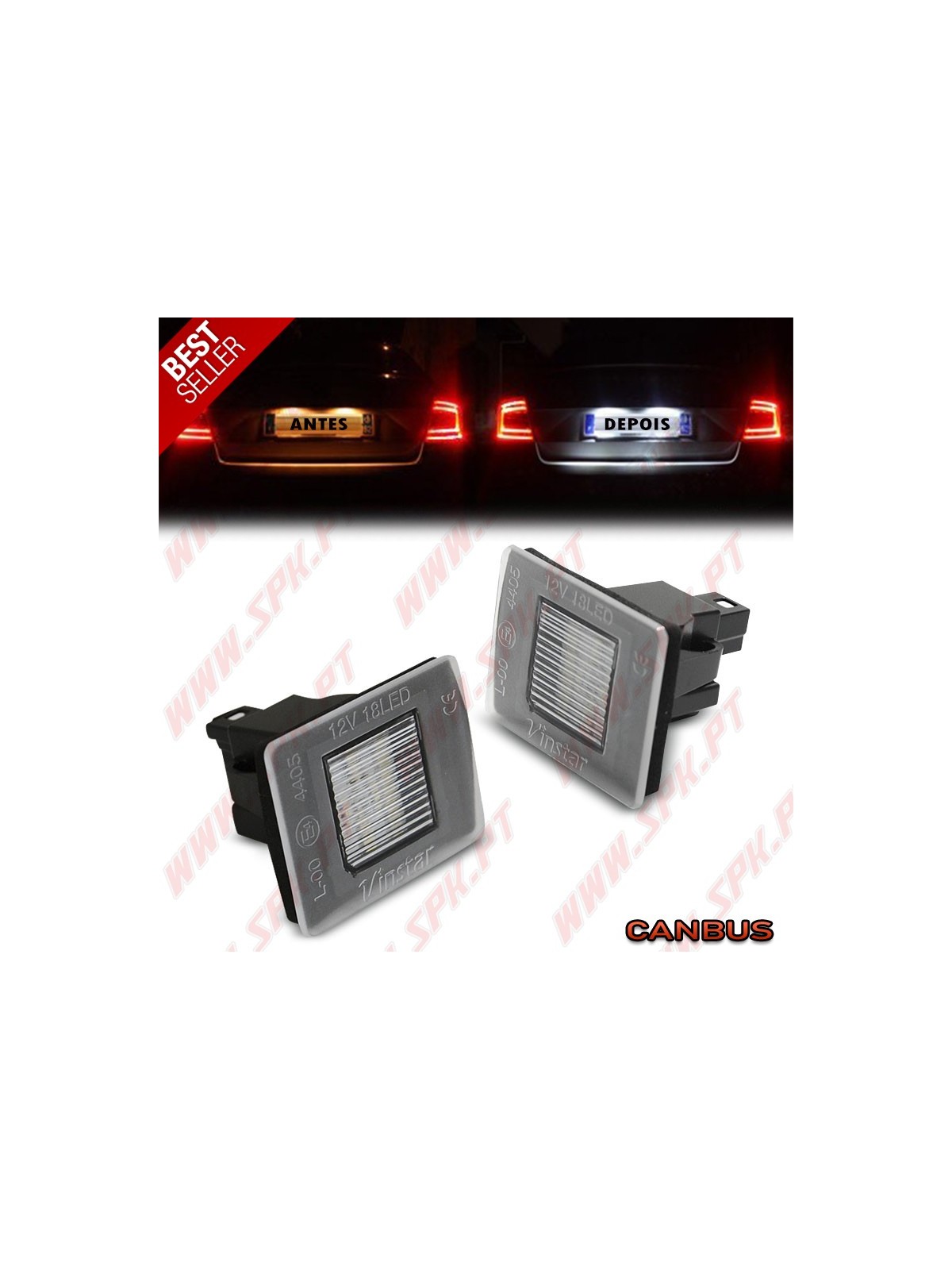 Iluminação de Matricula LED - Mercedes W176 / X156 / X166 / W166 / R172 / W447 Vito (2011-2019) Iluminação de Matricula LED - Mercedes W176 / X156 / X166 / W166 / R172 / W447 Vito (2011-2019)