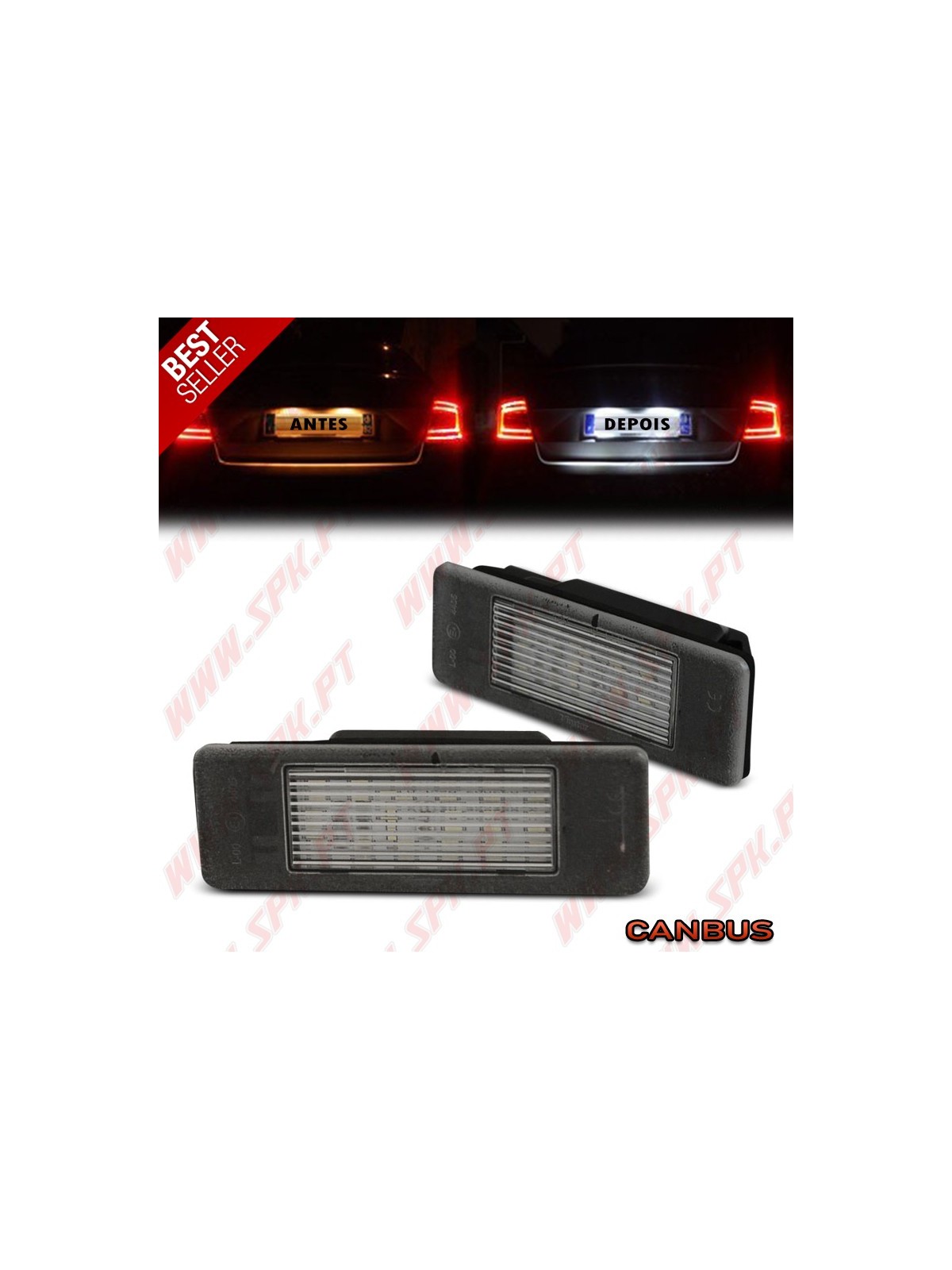 Iluminação de Matricula LED - Nissan Qashqai / Juke / Navara / MB Sprinter / Vito / Viano (1994-2020)