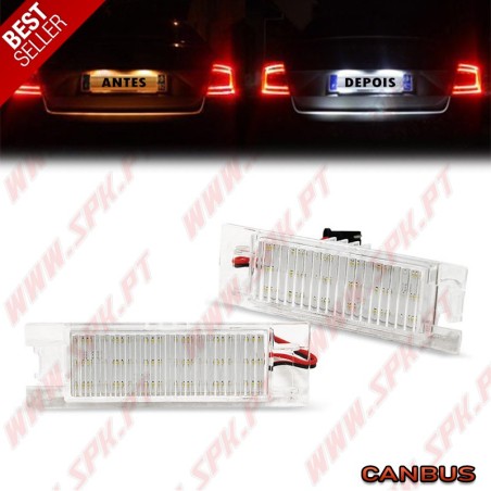 Iluminação de Matricula LED - Opel Zafira B / Astra H / Corsa D / Insignia / Vectra C (2000-2014)