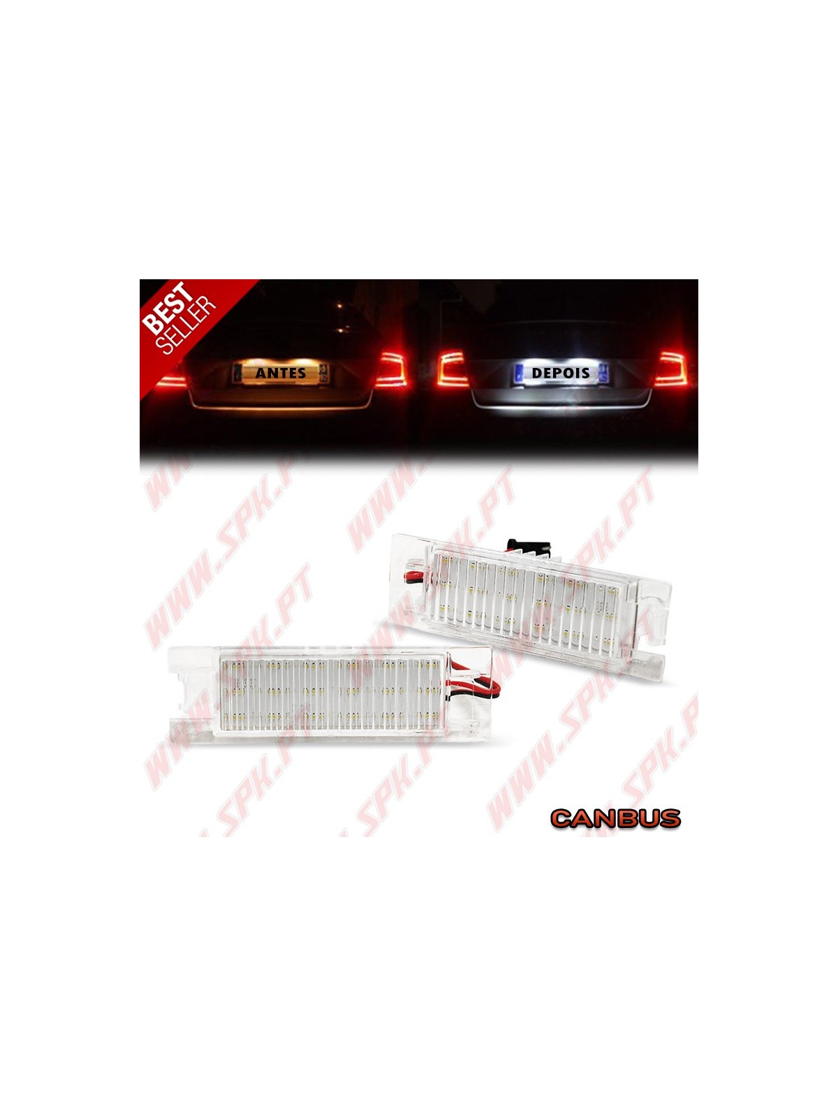 Iluminação de Matricula LED - Opel Zafira B / Astra H / Corsa D / Insignia / Vectra C (2000-2014)