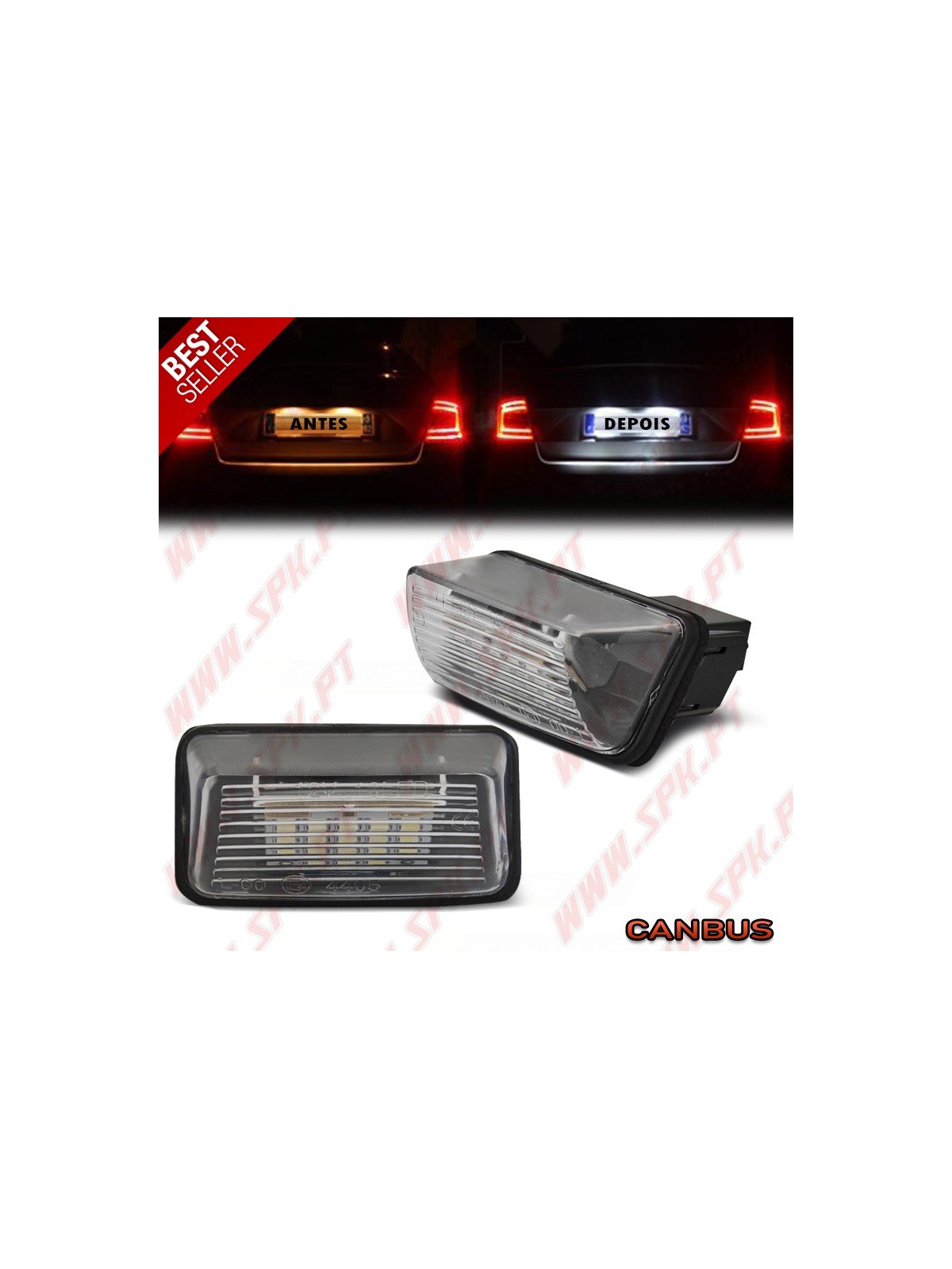 Iluminação de Matricula LED - Peugeot 206 / 306 / 307 / Partner / Citroen C3 C5 Xsara / Saxo (1990-1997)