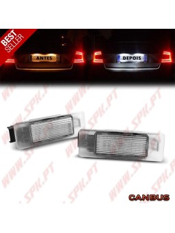 Iluminação de Matricula LED - Peugeot 106 / 207 / 307 / 308 / 406 / 407 / Citroen C3 / C4 / C5 (1995-2013)
