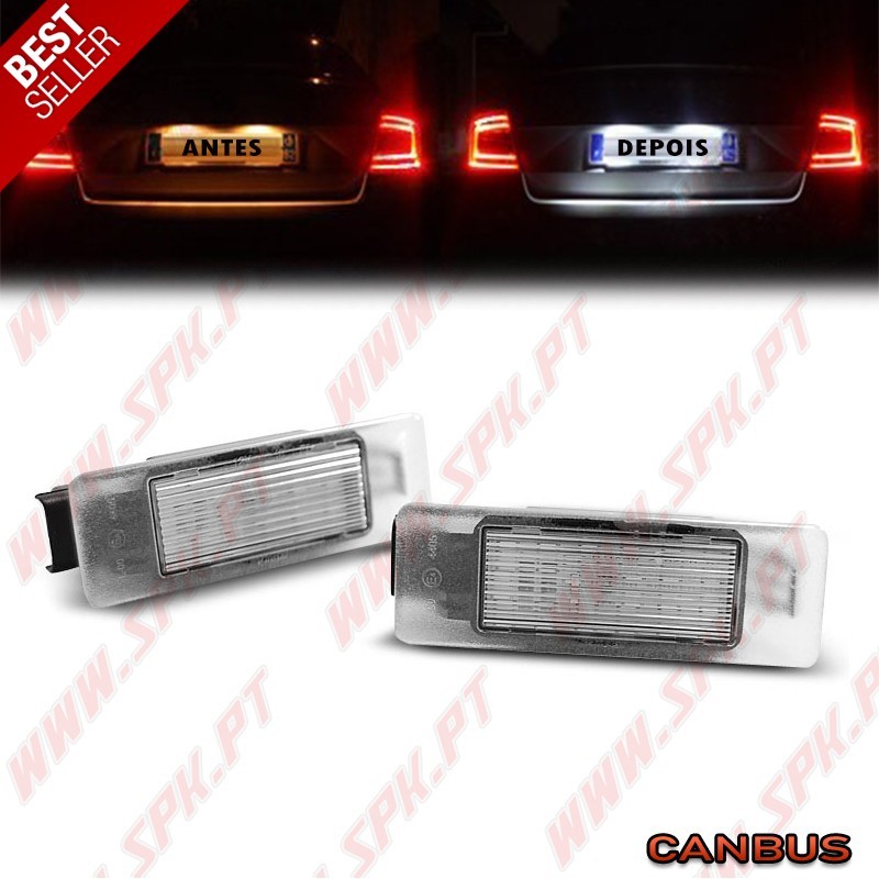 Iluminação de Matricula LED - Peugeot 106 / 207 / 307 / 308 / 406 / 407 / Citroen C3 / C4 / C5 (1995-2013) Iluminação de Matricula LED - Peugeot 106 / 207 / 307 / 308 / 406 / 407 / Citroen C3 / C4 / C5 (1995-2013)