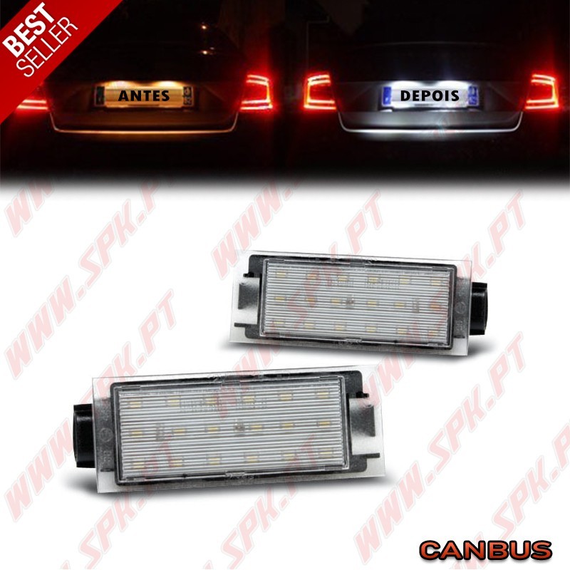 Iluminação de Matricula LED - Renault / Dacia / Smart / Opel / Nissan / Mercedes (2001-) Iluminação de Matricula LED - Renault / Dacia / Smart / Opel / Nissan / Mercedes (2001-)