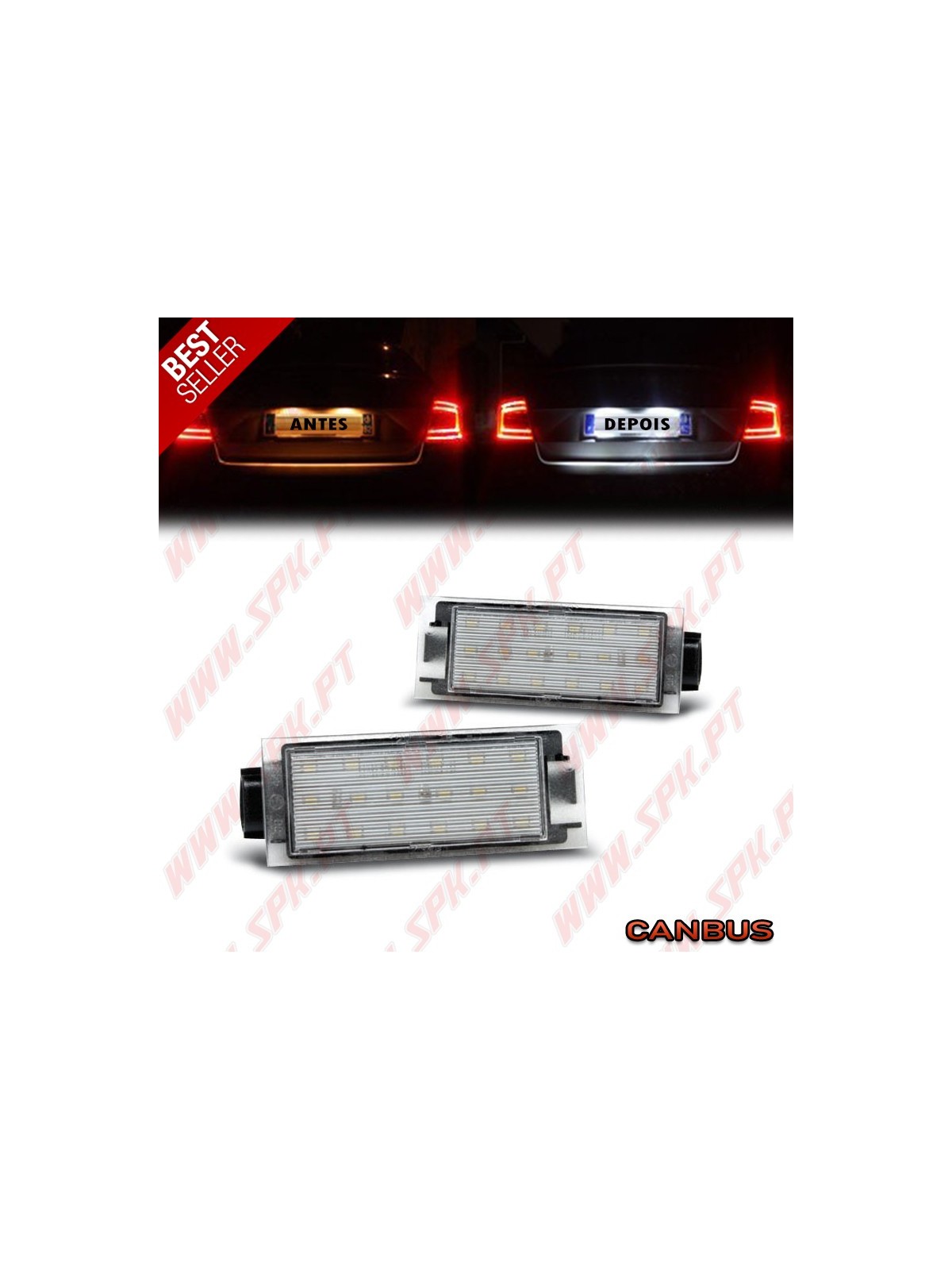 Iluminação de Matricula LED - Renault / Dacia / Smart / Opel / Nissan / Mercedes (2001-) Iluminação de Matricula LED - Renault / Dacia / Smart / Opel / Nissan / Mercedes (2001-)