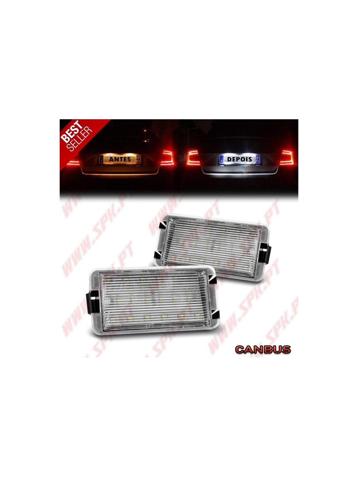 Iluminação de Matricula LED - Seat Ibiza / Cordoba / Leon / Altea / Arosa / Toledo (1993-2013) Iluminação de Matricula LED - Seat Ibiza / Cordoba / Leon / Altea / Arosa / Toledo (1993-2013)