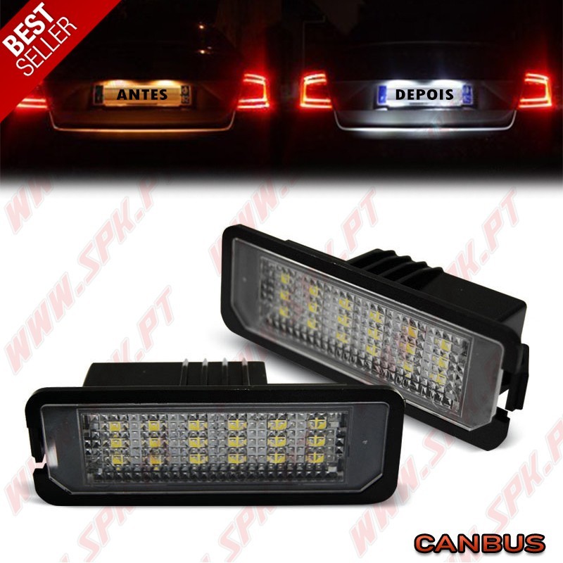 Iluminação de Matricula LED - VW Golf 6 / 7 / Scirocco / Beetle / EOS / Lupo / Polo