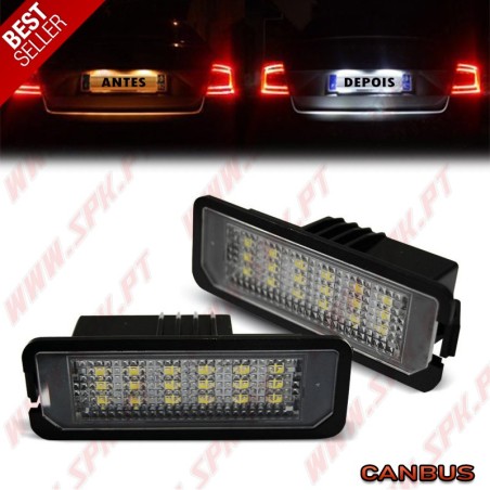 Iluminação de Matricula LED - VW Golf 6 / 7 / Scirocco / Beetle / EOS / Lupo / Polo