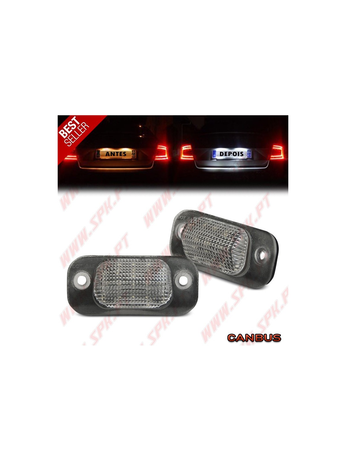 Iluminação de Matricula LED - VW Golf 3 / Polo 6N / Seat Cordoba (1991-2001)