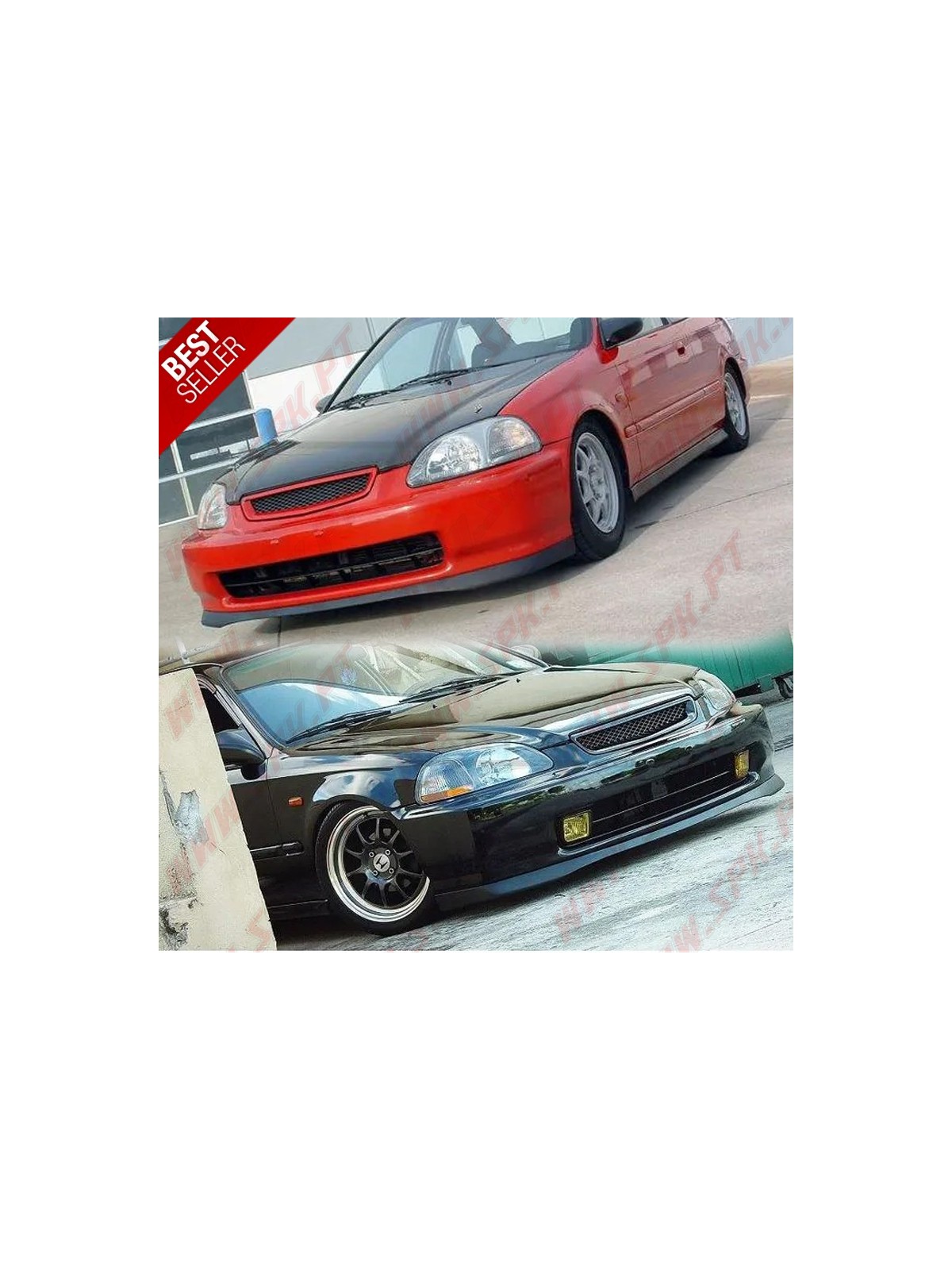 Lip Spoiler Frontal Look SiR - Honda Civic EK / EJ Pré-Facelift (1996-1998)