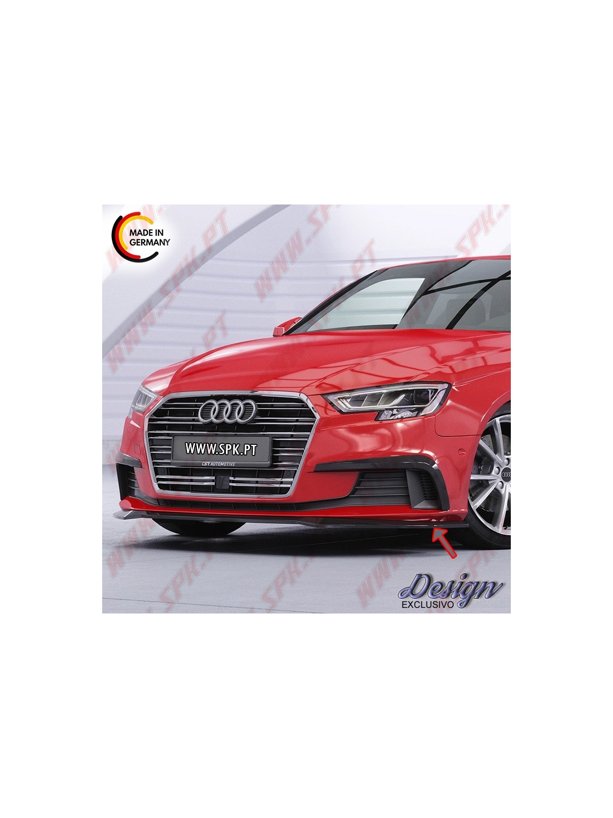 Lip Spoiler Frontal - Audi A3 8V Sedan / Cabrio - Facelift (2016-2020) Lip Spoiler Frontal - Audi A3 8V Sedan / Cabrio - Facelift (2016-2020)