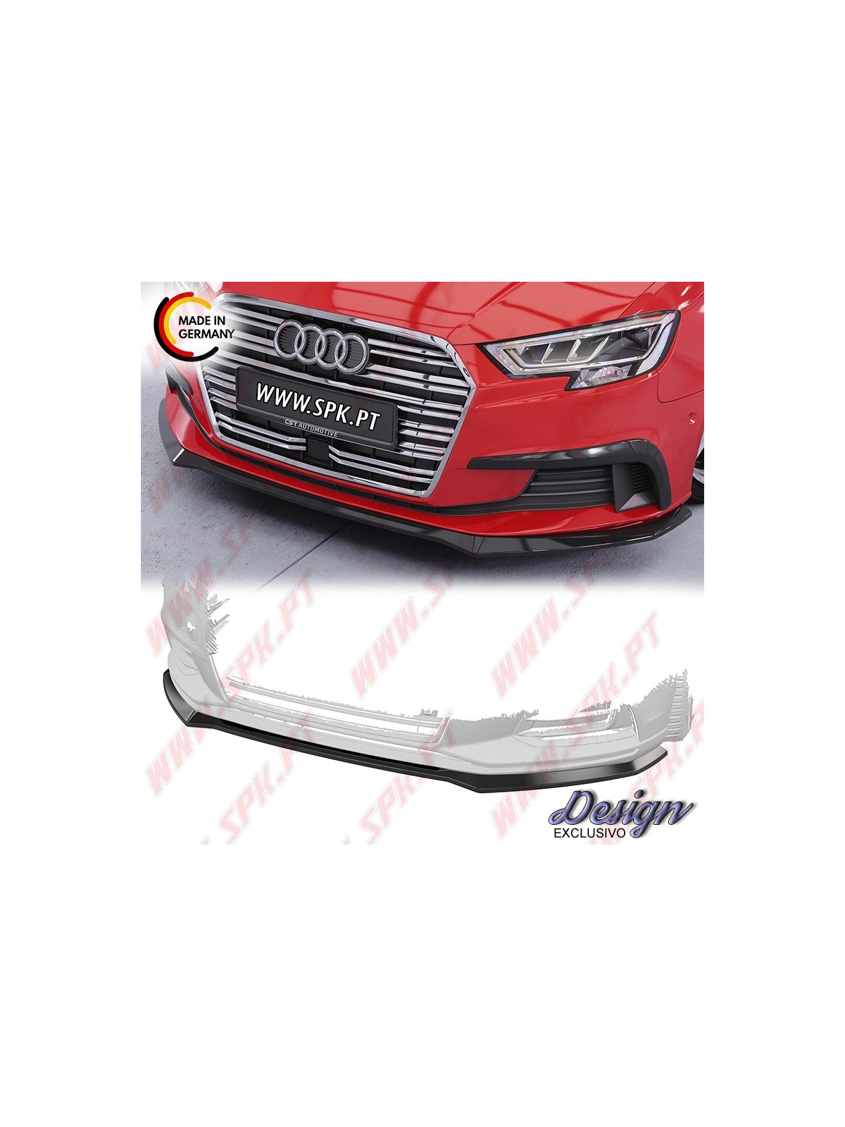 Lip Spoiler Frontal - Audi A3 8V Sedan / Cabrio - Facelift (2016-2020) Lip Spoiler Frontal - Audi A3 8V Sedan / Cabrio - Facelift (2016-2020)