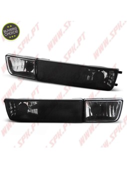 Piscas Frontais Cristal Black V.1 C/Faróis Nevoeiro - VW Golf 3 / Vento (1991-1998)