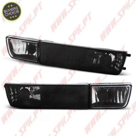 Piscas Frontais Cristal Black V.1 C/Faróis Nevoeiro - VW Golf 3 / Vento (1991-1998)