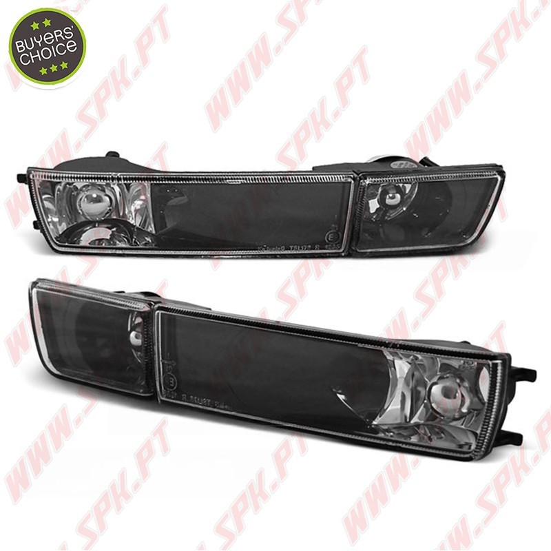 Piscas Frontais Cristal Black V.2 C/Faróis Nevoeiro - VW Golf 3 / Vento (1991-1998) Piscas Frontais Cristal Black V.2 C/Faróis Nevoeiro - VW Golf 3 / Vento (1991-1998)