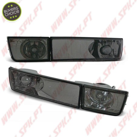 Piscas Frontais Cristal Smoke V.1 C/Faróis Nevoeiro - VW Golf 3 / Vento (1991-1998)