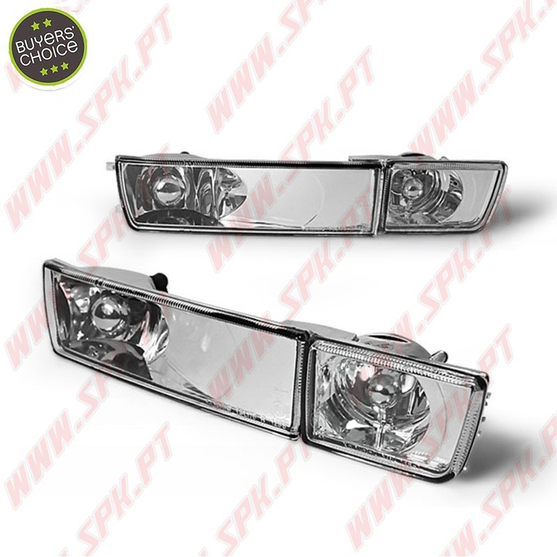 Piscas Frontais Cristal Chrome V.1 C/Faróis Nevoeiro - VW Golf 3 / Vento (1991-1998) Piscas Frontais Cristal Chrome V.1 C/Faróis Nevoeiro - VW Golf 3 / Vento (1991-1998)