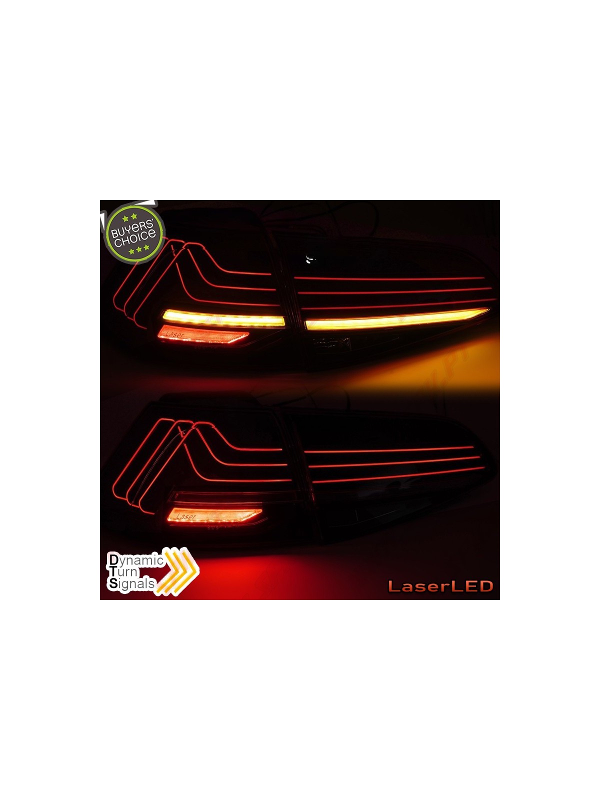Farolins Laser LED Dynamic Red - VW Golf 7 / 7.5 (2013-2019) Farolins Laser LED Dynamic Red - VW Golf 7 / 7.5 (2013-2019)