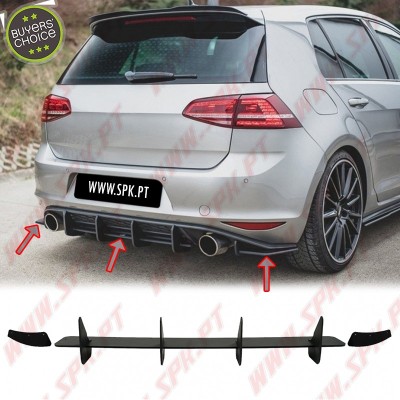 Extensão de Difusor Traseiro - VW Golf 7 GTI (2013-2016)