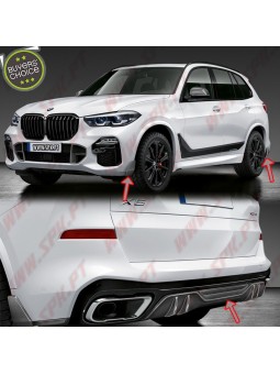 Pack Difusor Traseiro + Flaps Frontais e Dianteiros - BMW X5 G05 (2018-2022)