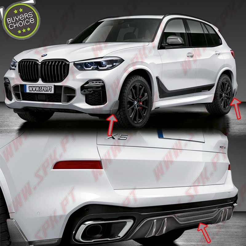 Pack Difusor Traseiro + Flaps Frontais e Dianteiros - BMW X5 G05 (2018-2022) Pack Difusor Traseiro + Flaps Frontais e Dianteiros - BMW X5 G05 (2018-2022)