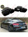Difusor Traseiro + Ponteiras Black Look C63S AMG - Mercedes C205 / A205 (2014-2019)