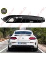 Difusor Traseiro + Ponteiras Black Look C63S AMG - Mercedes C205 / A205 (2014-2019)