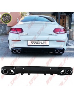 Difusor Traseiro + Ponteiras Look C43 AMG - Mercedes C205 / A205 (2014-2019)