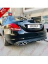 Difusor Traseiro + Ponteiras Look C63 AMG - Mercedes W205 / S205 "Standard" (2014-2018)
