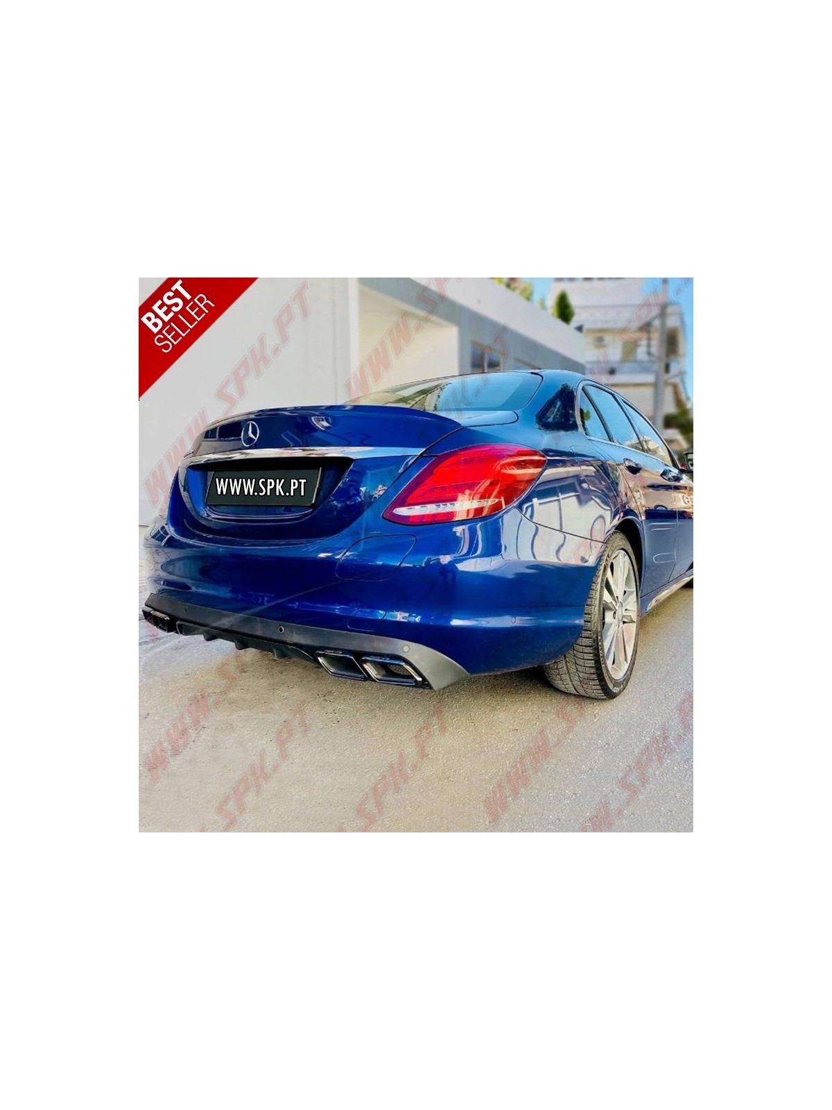 Difusor Traseiro + Ponteiras Look C63 AMG - Mercedes W205 / S205 "Standard" (2014-2018)