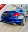 Difusor Traseiro + Ponteiras Look C63 AMG - Mercedes W205 / S205 "Standard" (2014-2018)