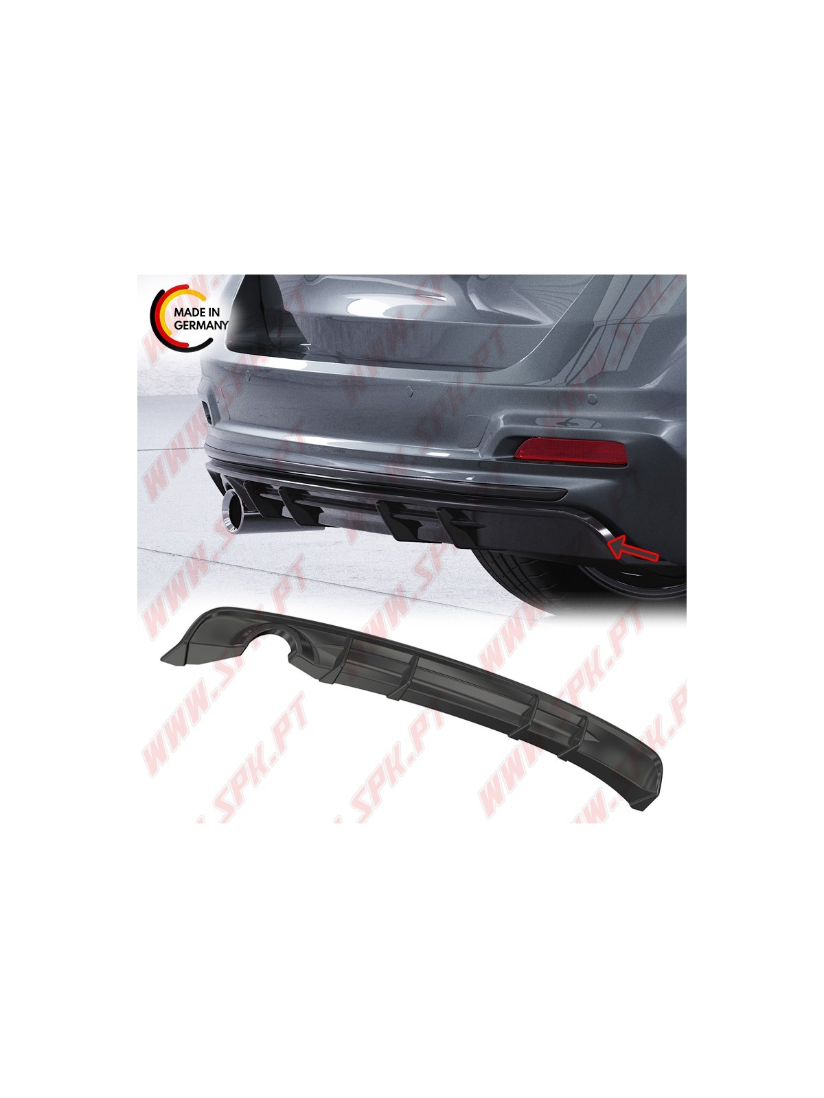 Difusor Traseiro BMW F31 LCI Touring (2015-2019) Difusor Traseiro BMW F31 LCI Touring (2015-2019)