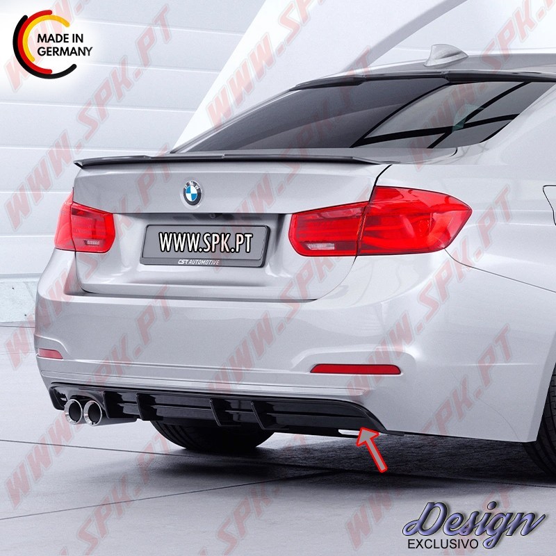 Difusor Traseiro BMW F30 LCI Sedan (2015-2019) - Dupla Saída