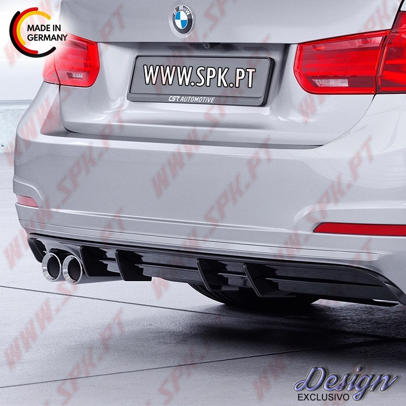 Difusor Traseiro BMW F30 LCI Sedan (2015-2019) - Dupla Saída