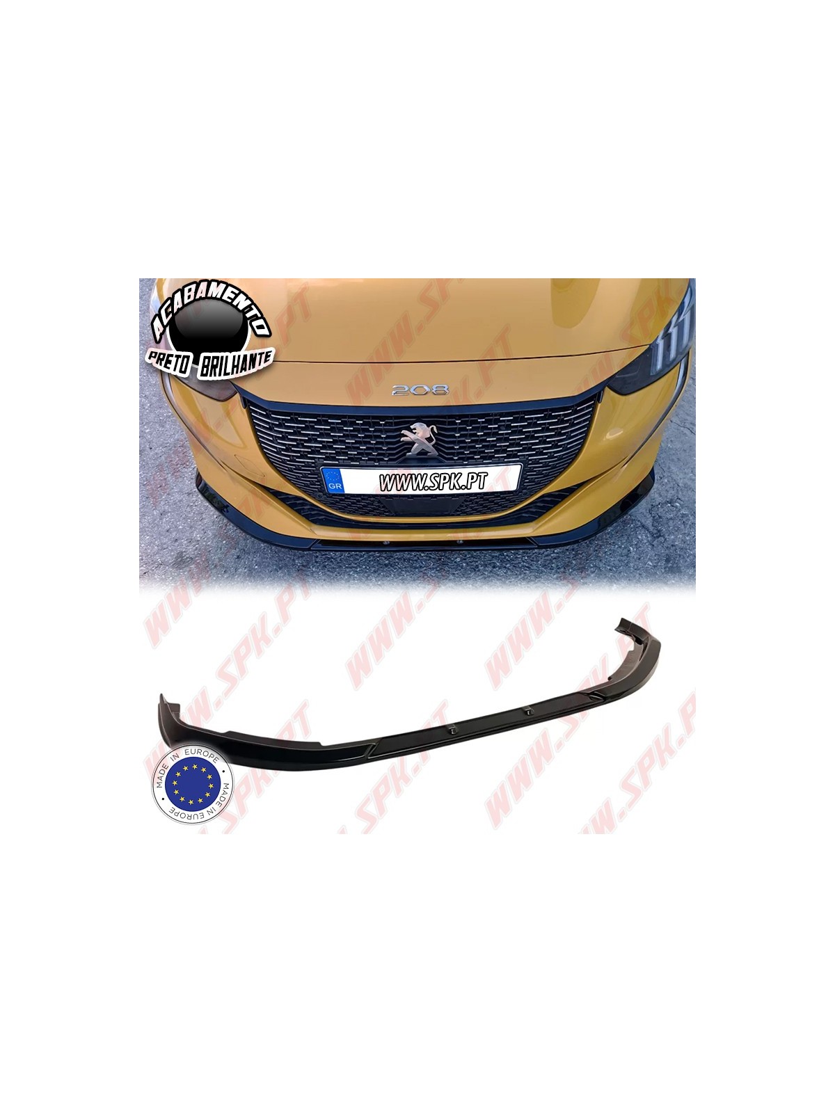 Lip Spoiler Frontal V.2 - Peugeot 208 MK2 (2019-2023)