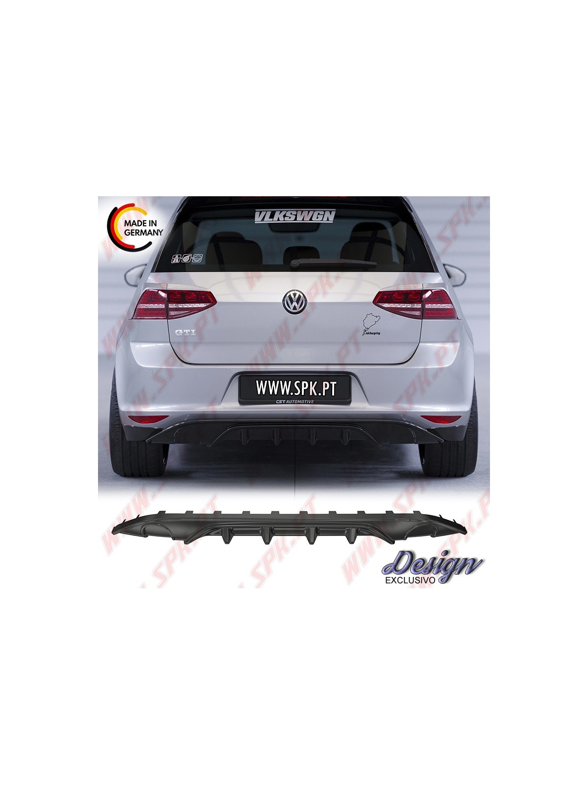 Difusor Traseiro - VW Golf 7 "Standard" (2012-2017)