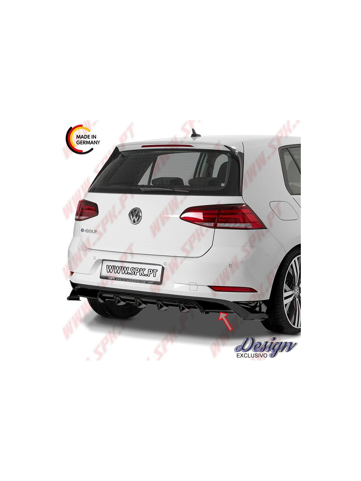 Difusor Traseiro - VW Golf 7 "e-Golf" (2017-)