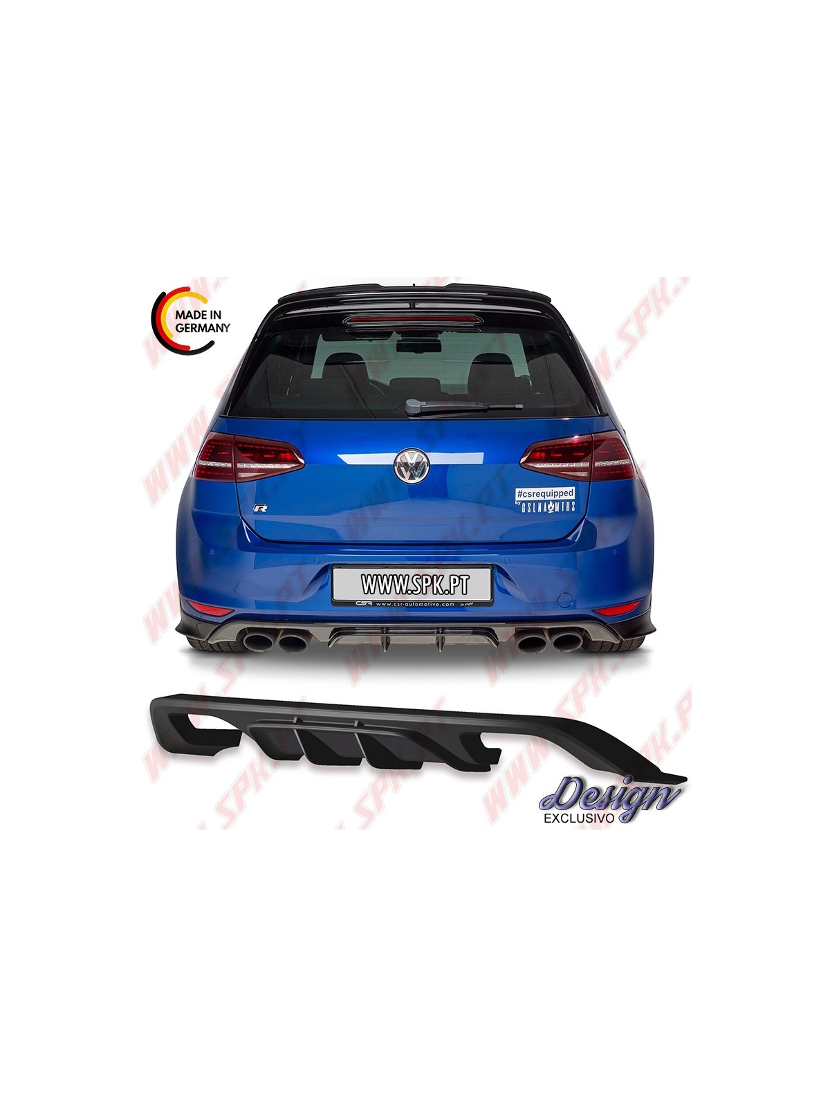 Difusor Traseiro - VW Golf 7 R / R-Line (2013-2017)